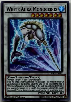 White Aura Monoceros Super Rare Rising Rampage RIRA-EN095 LP - Image 1