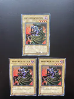 Yugioh Archfiend Soldier DR1-EN219 Unlimited Edition Common MP/HP X3 - Image 1