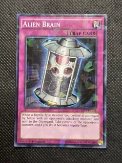 YuGiOh! - Alien Brain BP03-EN215 Shatterfoil Rare 1st Edition Near Mint - Image 1