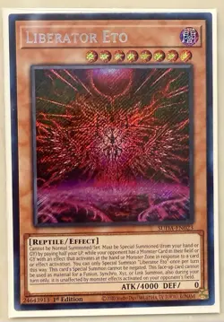 Yugioh! 1x Liberator Eto SUDA-EN023 Secret Rare 1st Ed NM - Image 1