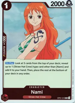One Piece Nami #OP01-016 Foil Romance Dawn NM - Image 1