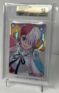 2022 One Piece Summit Uta OP02-120 SEC BGS Pristine 10 Gold Japanese Battle - Image 1