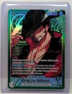 2025 One Piece Dracule Mihawk AAL Alt Art Leader OP14-020 English Super Clean⭐ - Image 1