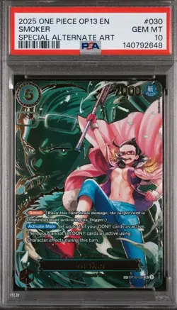 2025 ONE PIECE OP13-CARRYING ON HIS WILL SPECIAL ALTERNATE ART SMOKER PSA 10 - Image 1