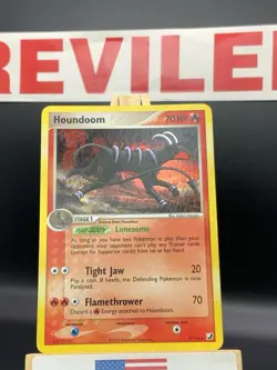 Houndoom Reverse Holo #7/115 ex Unseen Forces 2005 Pokemon Card - HP - Image 2