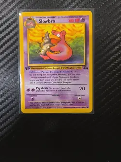 Slowbro 1st Edition Fossil 43/62Vintage Pokemon Card Mint Condition - Image 1