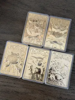 1999 Burger King Pokemon Card Collection Gold Plated, Set of 5 - Image 5