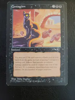MTG Contagion Alliances Magic the Gathering Black 1996 Vintage English LP - Image 1