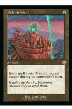 1x MTG Defense Grid *Retro Frame* - The Brothers' War Rare. NM Mint! - Image 1