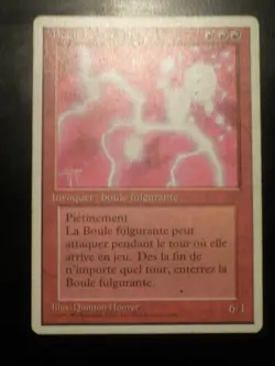 mtg magic ball lightning 4 th edition 1995 FRENCH vf fr boule fulgurante - Image 1