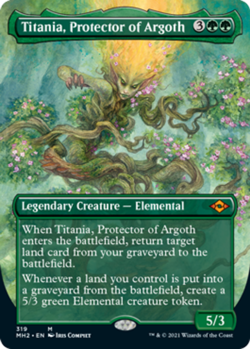 1 x Titania, Protector of Argoth - Borderless - Modern Horizons 2 - NM-Mint - MT - Image 1