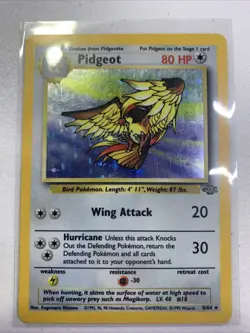 1999 Pokemon Jungle Set Holo Rare Pidgeot 8/64 Vintage - Image 1
