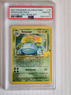 2021 Pokemon Celebrations Classic Collection Venusaur Holo #15 PSA 10 - Image 1