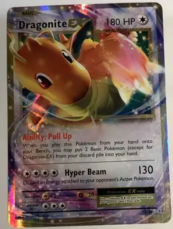 Pokemon Dragonite EX Ultra Rare Full Art Holo 72/108 XY Evolutions 2016 - Image 1