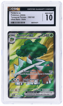 2024 Pokemon Temporal Forces Torterra Ex Ultra Rare #185 CGC 10 - Image 1