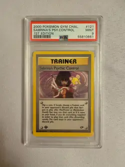 2000 Pokemon 1st Edition Sabrina’s Psychic Control Gym Challenge 121/132 PSA 9! - Image 1