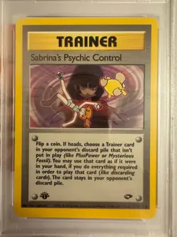 2000 Pokemon 1st Edition Sabrina’s Psychic Control Gym Challenge 121/132 PSA 9! - Image 3