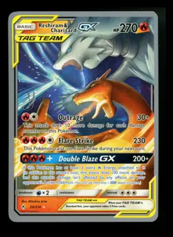 #2 Reshiram & Charizard GX 20/214 Unbroken Bonds 2019 WORLD CHAMPIONSHIP Pokemon - Image 1