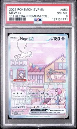 2023 POKEMON SVP EN-SV BLACK STAR PROMO 151 ULTRA-PREM COLL #053 MEW EX PSA 8 - Image 1