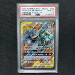 2019 Pokemon: MARSHADOW & MACHAMP GX 198/214 [Unbroken Bonds] Gem Mint PSA 10 💎 - Image 1