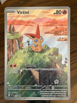 Pokemon Black Bolt White Flare Victini Promo #208 Illustration Rare Promo JUMBO - Image 1