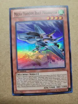 Yugioh Mecha Phantom Beast Megaraptor LTGY-EN021 Super Rare 1st Edition LP Holo - Image 1