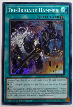 Yugioh Tri-Brigade Hammer DOOD-EN068 Super Rare 1st Edition - Image 1