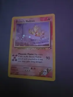 Pokemon TCG Blaine's Moltres Gym Heroes Holo Card 1/132 Unlimited Rare - Image 2