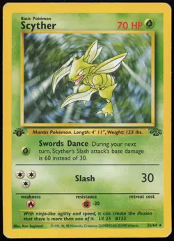 Scyther [1st Edition] #26 Jungle Pokemon Card - Image 1