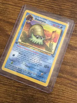 Pokemon TCG Omanyte Fossil 1st Edition Common Card 52/62 SEE PHOTOS - Image 5