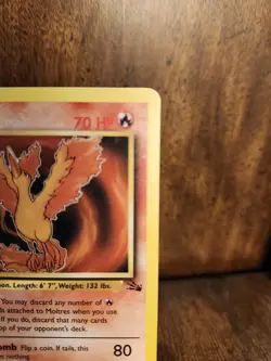 Moltres 27/62 - Non-Holo Fossil 1st Edition 1999 Pokemon TCG Card - LP - Image 3