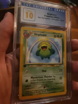 (POP 9) CGC 10 Skiploom 52/64 Neo Revelation 1st Edition Pokemon Card PSA - Image 1