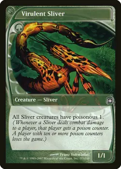 1x Virulent Sliver - NM English MTG - Future Sight - Image 1