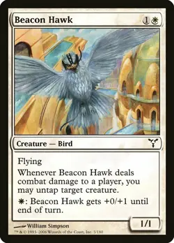 1x Beacon Hawk - NM English MTG - Dissension - Image 1
