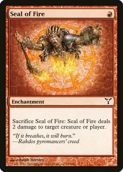 1x Seal of Fire - NM English MTG - Dissension - Image 1