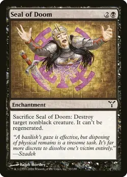 1x Seal of Doom - NM English MTG - Dissension - Image 1