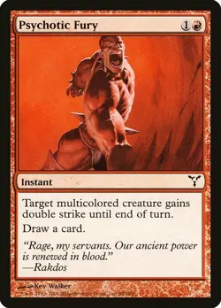 1x Psychotic Fury - NM English MTG - Dissension - Image 1