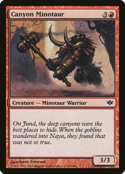 1x Canyon Minotaur - NM English MTG - Conflux - Image 1