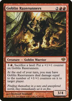 1x Goblin Razerunners - NM English MTG - Conflux - Image 1