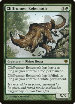 1x Cliffrunner Behemoth - NM English MTG - Conflux - Image 1