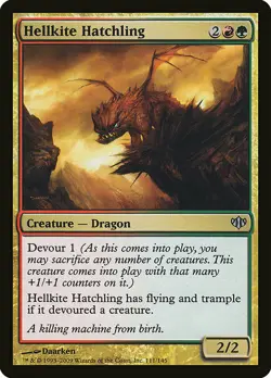 1x Hellkite Hatchling - NM English MTG - Conflux - Image 1