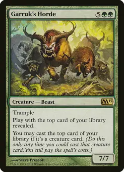 1x Garruk's Horde - NM English MTG - Magic 2012 - Image 1