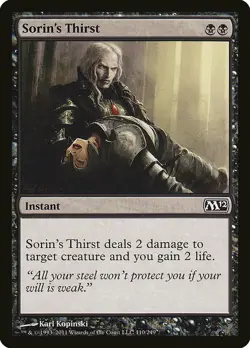 1x Sorin's Thirst - NM English MTG - Magic 2012 - Image 1
