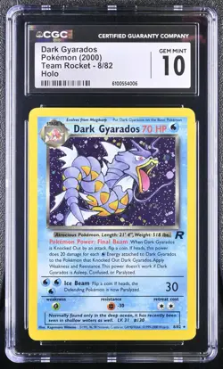 POKEMON 2000 Team Rocket DARK GYARADOS #8 Unlimited HOLO ⭐CGC 10 GEM MINT⭐ - Image 1
