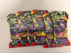 Pokemon TCG - 6 Packs - Phantasmal Flames Sleeved Booster Pack - Sealed - Image 1