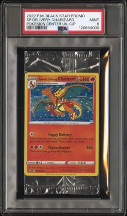 Pokemon 2022 Special Delivery Charizard Black Star Promo Center Cello Pack PSA 9 - Image 1