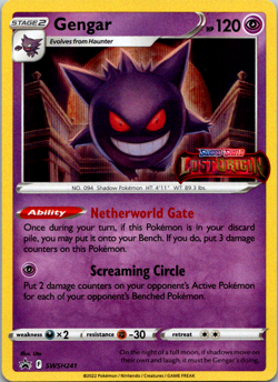 Gengar - SWSH241 Pre Release Sword & Shield Promo NM Pokemon TCG - Image 1
