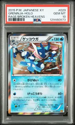 2015 POKEMON JAPANESE XY RAGE OF THE BROKEN HEAVENS 029 GRENINJA-HOLO XY9 - Image 1