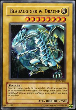 Yu-Gi-Oh! Blauaugiger W. Drache BNZ-G001 Ultra Rare [G-EX] Blue-Eyes | DE 2003 - Image 1