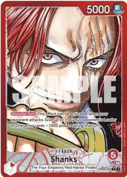 ONE PIECE TCG: Shanks OP09-001 Leader Parallel Alt Art - Image 1